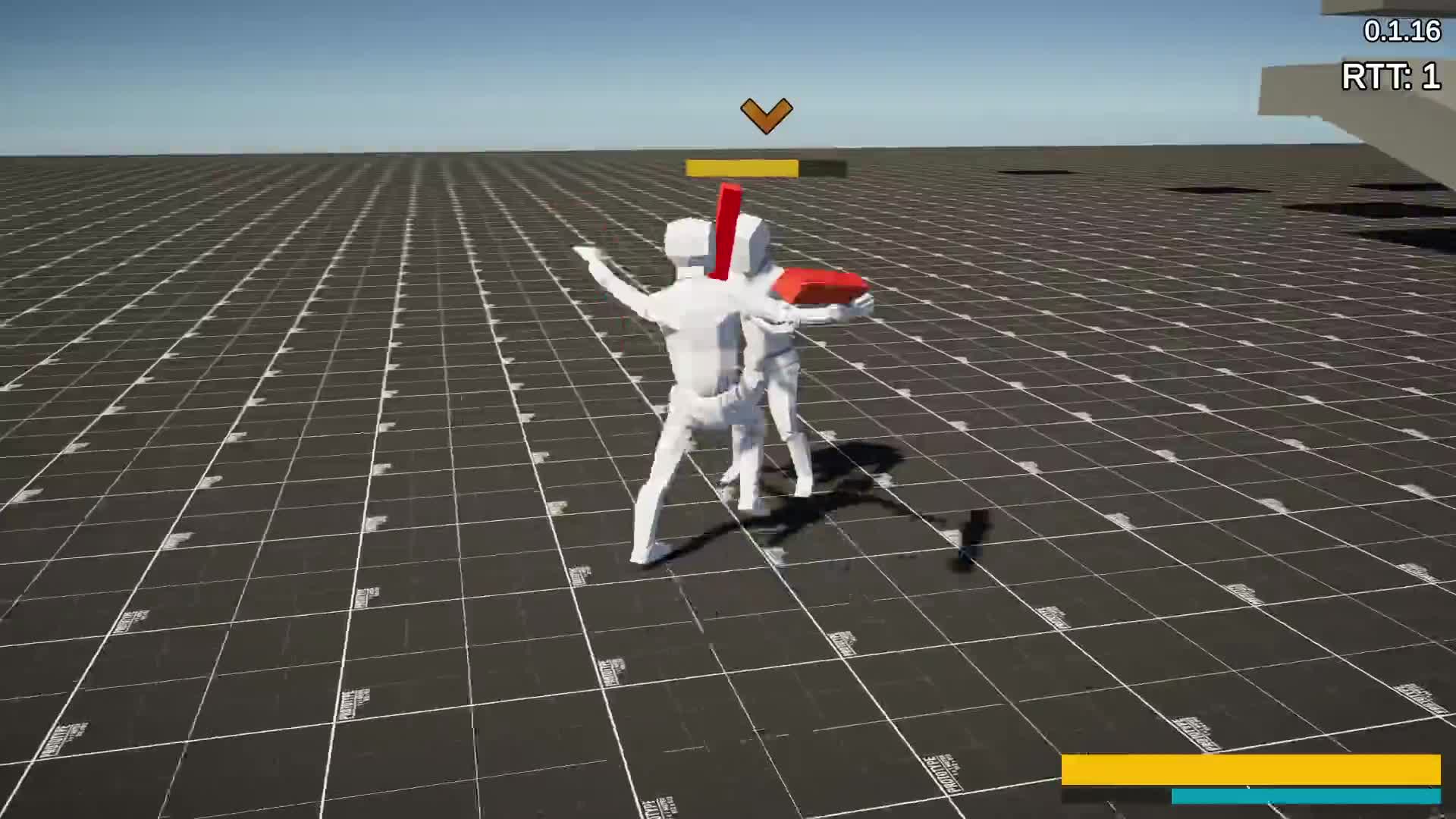Two characters fighting in the Olympus’ Chosen multiplayer prototype
